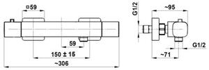 Bateria natryskowa KFA ARMATURA Malaga 5756-010-00 Chrom