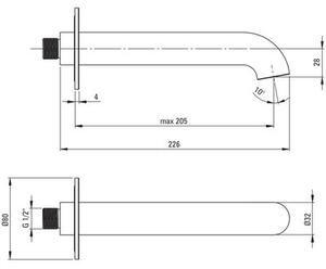 Bateria wannowa podtynkowa DEANTE Silia BQS 018P Chrom