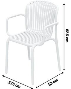 Krzesło ogrodowe FERNE Brene FBRK658-S449 Biały
