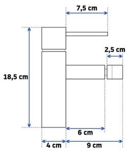 Bateria bidetowa REA Tess REA-B5006 Czarny