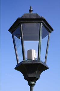 Stojąca lampa ogrodowa 2-ramienna, 230 cm, ciemnozielona/czarna