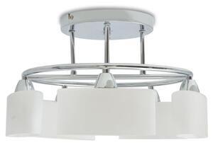 Lampa sufitowa, 5 żarówek E14, klosze w kształcie elipsy, 200 W