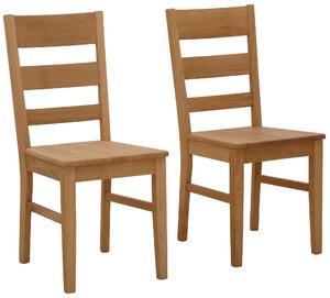 Dębowe krzesła do jadalni, ponadczasowe - 2 sztuki