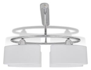 Lampa sufitowa, 4 żarówki E14, klosze w kształcie elipsy