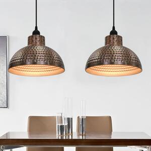Lampy sufitowe, 2 szt., półkuliste, kolor miedzi