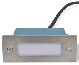 Wpuszczane lampki schodowe LED, 6 sztuk, 44x111x56 mm