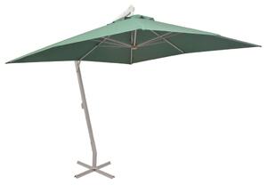 Parasol ogrodowy, wiszący, 300 x 300 cm, aluminiowy, zielony
