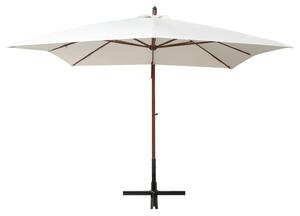 Parasol ogrodowy wiszący, 300 x 300 cm, drewniany, biały