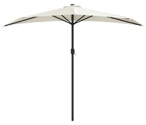 Półparasol balkonowy na słupku z aluminium, 270x144cm, piaskowy