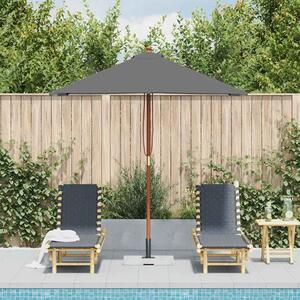 Parasol ogrodowy na drewnianym słupku, 150 x 200 cm, antracyt