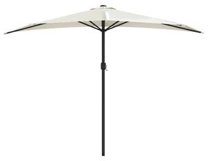 Półparasol balkonowy na słupku z aluminium, 300x155cm, piaskowy