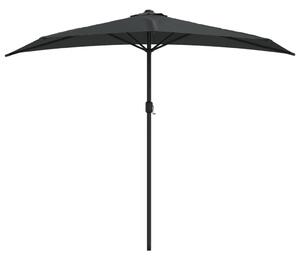 Półparasol balkonowy na słupku z aluminium, 270x144cm, antracyt