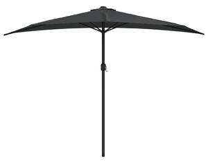 Półparasol balkonowy na słupku z aluminium, 300x155cm, antracyt