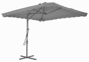 Parasol ogrodowy na słupku stalowym, 250 x 250 cm, antracytowy