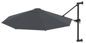 Parasol ścienny na metalowym słupku, 300 cm, antracytowy