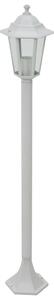 Lampy ogrodowe, 110 cm, E27, aluminium, 6 szt., białe