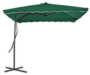 Parasol ogrodowy na słupku stalowym, 250 x 250 cm, zielony