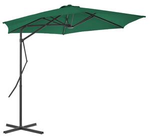 Parasol ogrodowy na słupku stalowym, 300 cm, zielony
