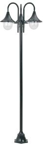 Latarnia ogrodowa 3-punktowa, 220 cm, E27, ciemnozielona