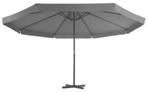 Parasol ogrodowy na słupku aluminiowym, 500 cm, antracytowy