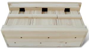 Domki dla wróbli, 2 szt., drewniane, 44 x 15,5 x 21,5 cm