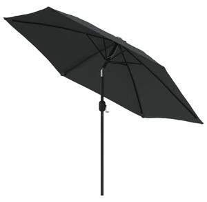 Parasol ogrodowy na metalowym słupku, 300 cm, antracytowy