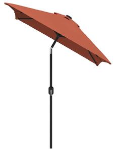Parasol ogrodowy na metalowym słupku, 300 x 200 cm, terakotowy