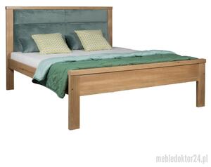 Łóżko VEGAS drewniane z tapicerowanym zagłówkiem