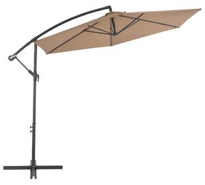Parasol wiszący z aluminiowym słupkiem, 300 cm, taupe