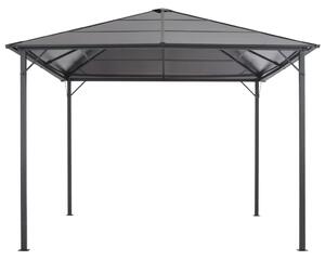 Altana ogrodowa z zadaszeniem, aluminiowa, 3 x 3 m, antracytowa