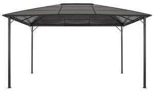 Altana ogrodowa z zadaszeniem, aluminiowa 4 x 3 x 2,6 m, czarna
