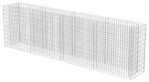 Podwyższona donica gabionowa, galwanizowana stal, 360x50x100 cm