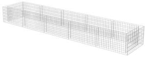 Podwyższona donica gabionowa, galwanizowana stal, 450x90x50 cm
