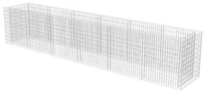 Podwyższona donica gabionowa, galwanizowana stal, 540x90x100 cm