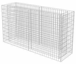 Podwyższona donica gabionowa, galwanizowana stal, 180x50x100 cm