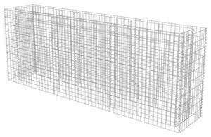 Podwyższona donica gabionowa, galwanizowana stal, 270x50x100 cm