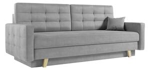 Modna sofa z funkcją spania i pojemnikiem, w stylu skandynawskim w szarym kolorze – FRIGA