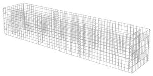Podwyższona donica gabionowa, galwanizowana stal, 270x50x50 cm