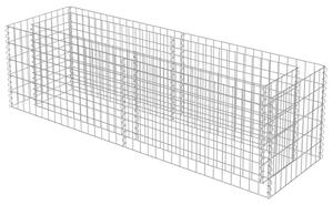 Podwyższona donica gabionowa, galwanizowana stal, 180x50x50 cm