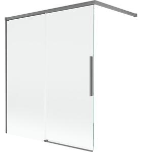 Mexen Rox parawan nawannowy 2-skrzydłowy rozsuwany 120 x 150 cm, transparent, gun metal - 8C9-120-003-95-00