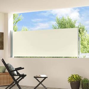 Wysuwana markiza boczna na taras, 100 x 300 cm, kremowa