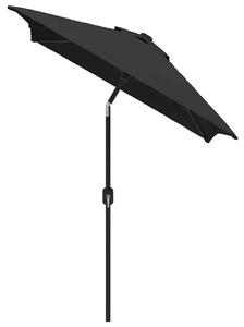 Parasol ogrodowy na metalowym słupku, 300 x 200 cm, czarny
