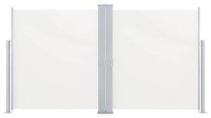 Wysuwana markiza boczna na taras, dwustronna 170x600 cm kremowa