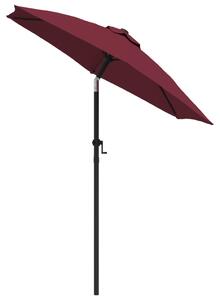 Parasol, burgundowy, 200 x 224 cm, aluminium