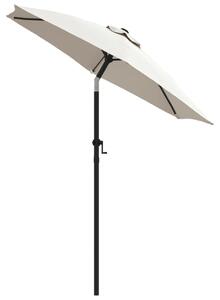 Parasol, piaskowa biel, 200x224 cm, aluminium