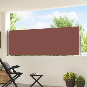 Wysuwana markiza boczna na taras, 100 x 500 cm, brązowa