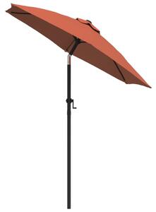Parasol, terakota, 200 x 224 cm, aluminium