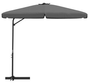 Parasol ogrodowy na słupku stalowym, 300 cm, antracytowy