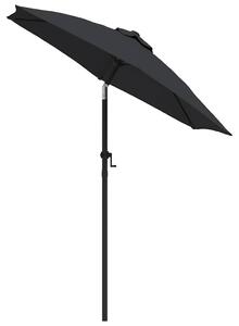 Parasol, czarny, 200 x 224 cm, aluminium