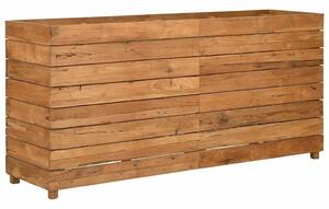 Podwyższona donica 150x40x72 cm drewno tekowe z recyklingu/stal